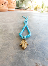 Load image into Gallery viewer, Turquoise Hamsa Necklace

