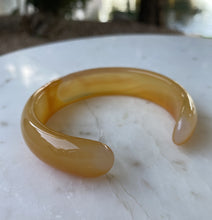 Load image into Gallery viewer, Gold Agate Bangle Cuff
