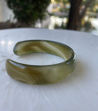 Load image into Gallery viewer, Green Agate Bangle Cuff
