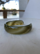 Load image into Gallery viewer, Green Agate Bangle Cuff

